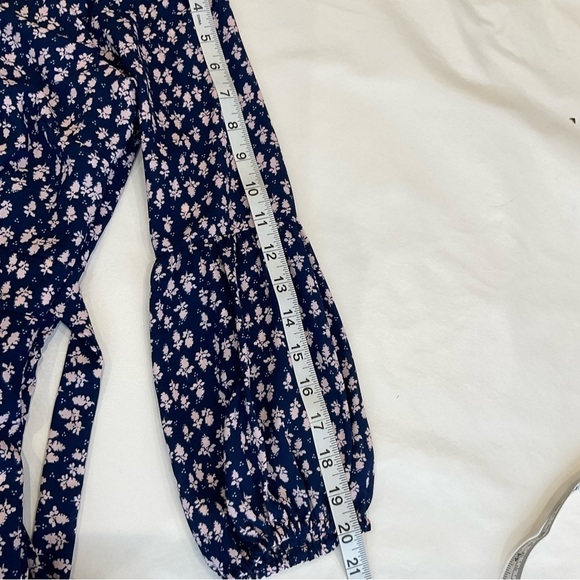 Likely Floral Faux Wrap Ruffle Casimira Mini Length Dress Blue and White Size 4 - Picture 12 of 14